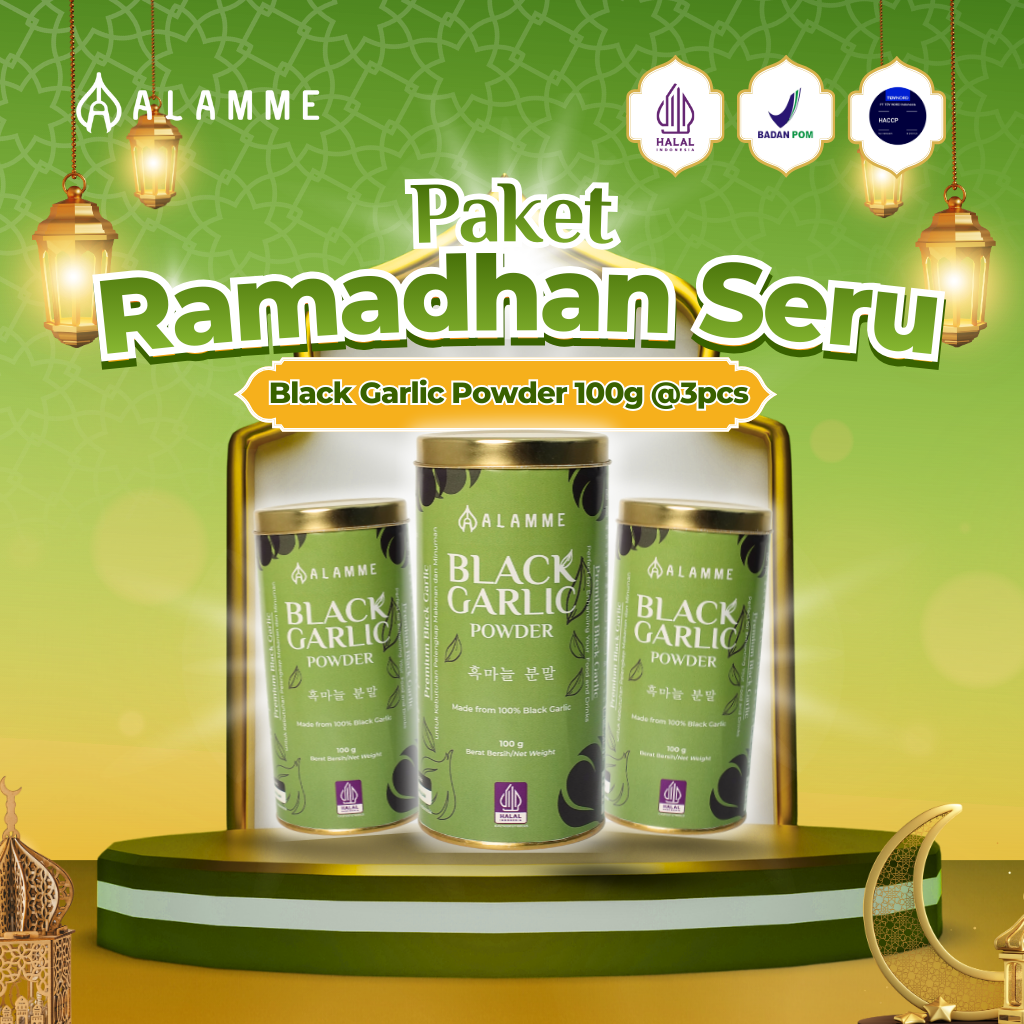 Alamme Black Garlic Powder 100g x3pcs